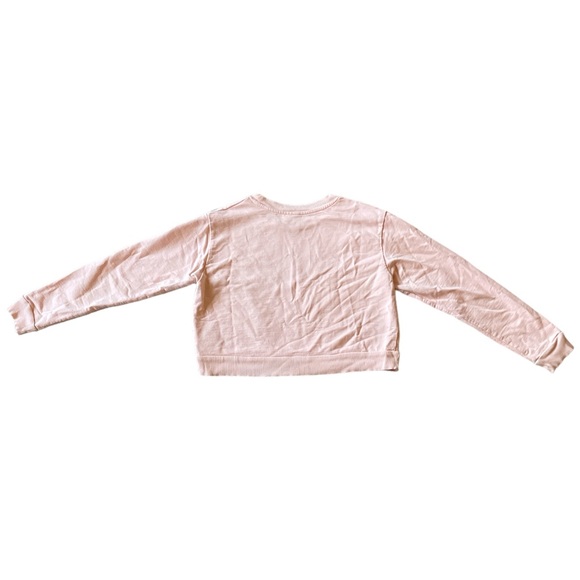 Peachy H&M Divided Cropped Graphic Crewneck Sweatshirt Sweater Size Small - Picture 2 of 4